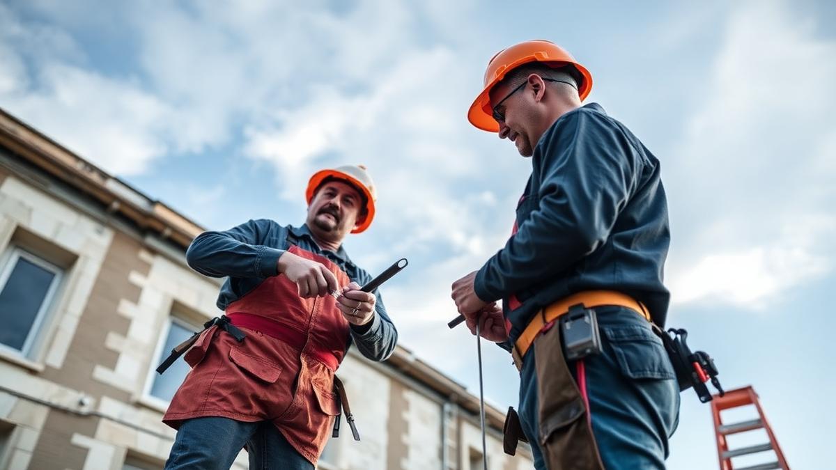 Situation de travail représentative du tissu économique de Bergues : bâtiment et artisanat