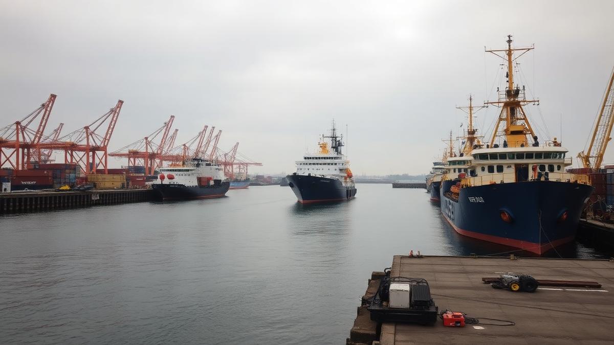 Situation de travail représentative du tissu économique de Calais : activités portuaires et maritimes